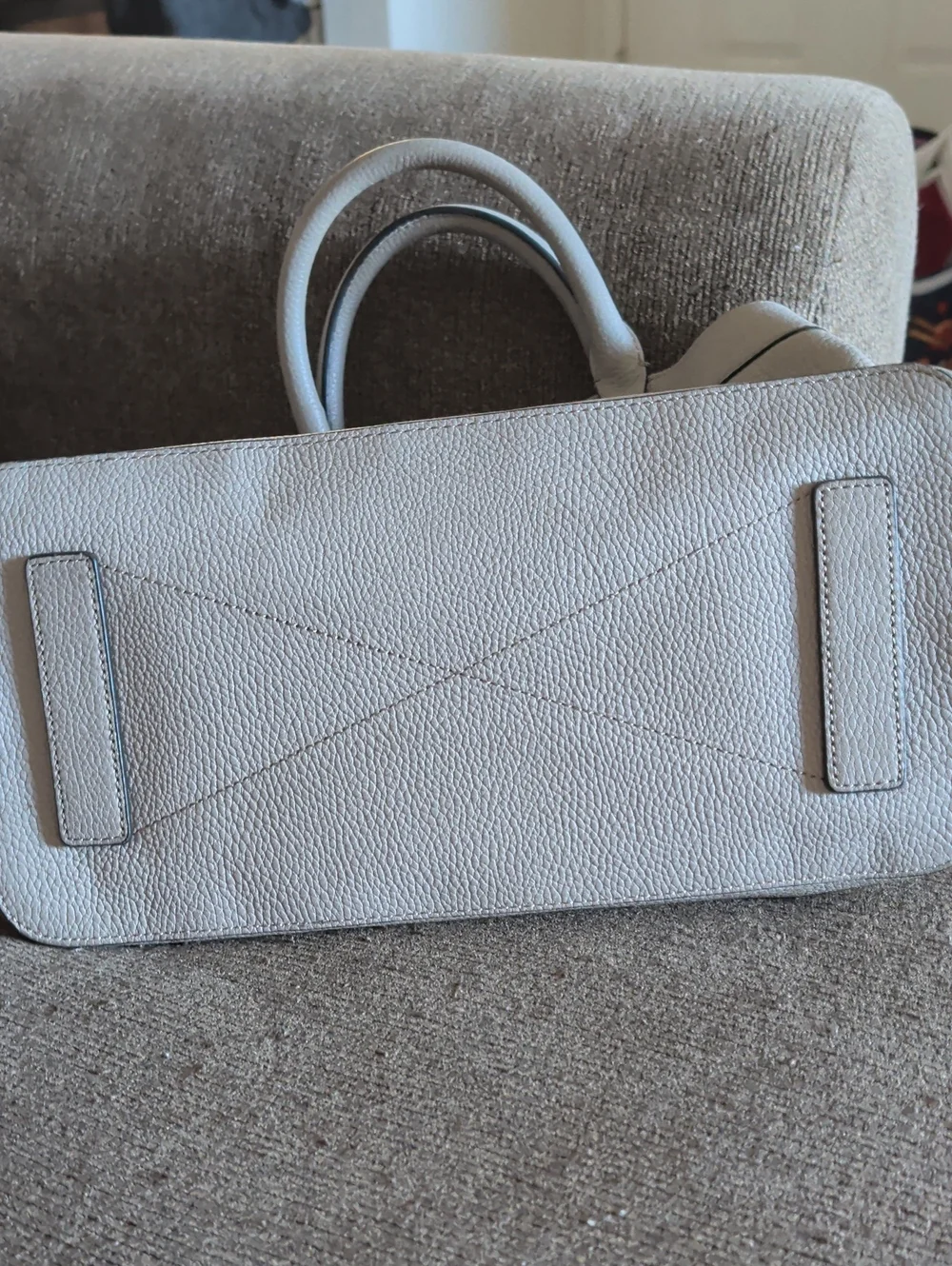 Milly Gray Pebbled Leather Tassel Satchel